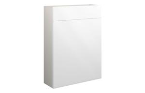 Clarence 600mm Slim WC Unit - White Gloss (Grey Cab)